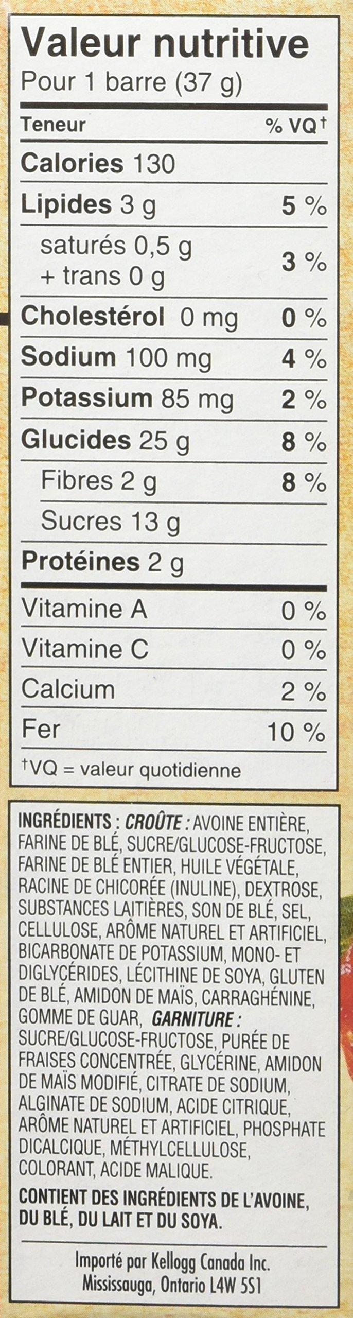 Kellogg\'s Kellogg\'s Nutri-Grain, Strawberry Cereal Bars, 295g/10.4oz., 8ct, (Imported from Canada}