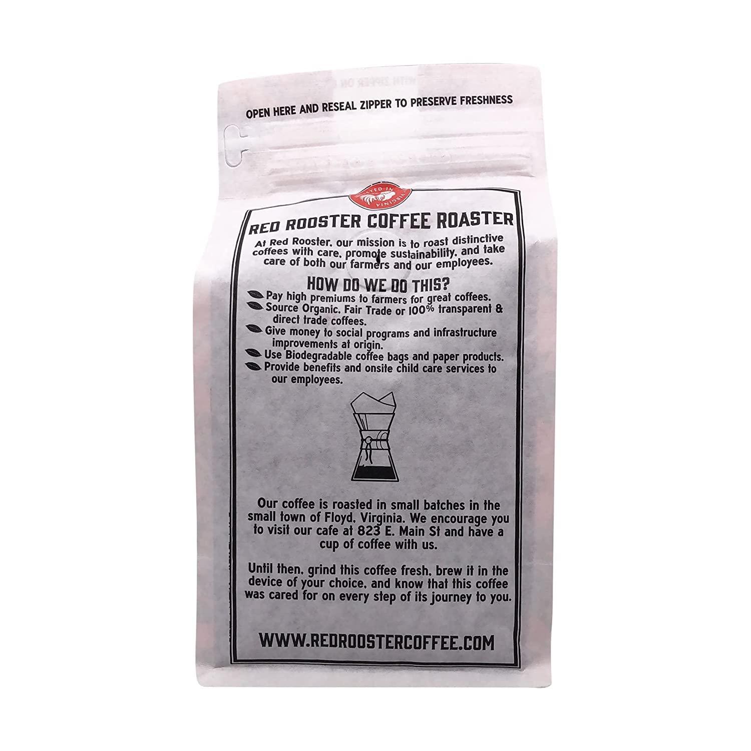 Red Rooster Coffee Roaster Red Rooster Coffee Organic Funky Chicken Blend - Sweet, Nutty Medium Roast Blend With Hints of Praline, Citrus and Dark Chocolate Torte - 12 oz. Whole Bean