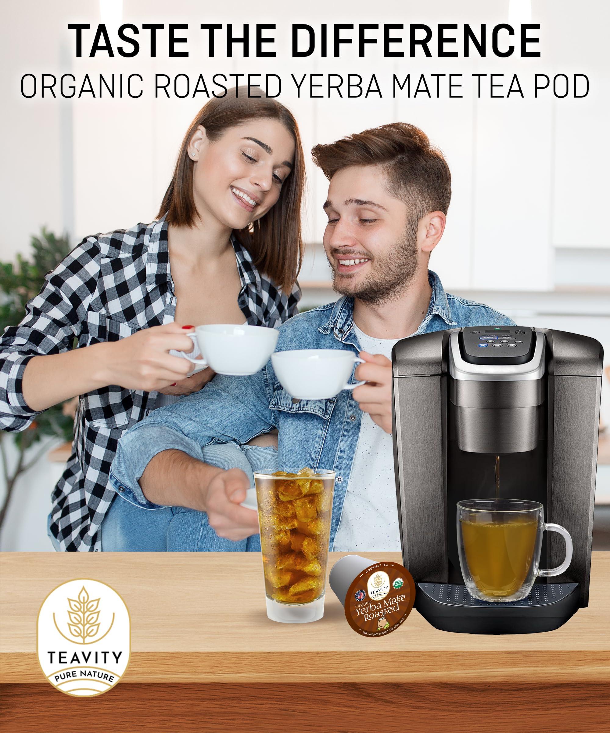 Teavity Organic Yerba Roasted Mate Tea Pods for Keurig by Teavity (36 Tea Pods)