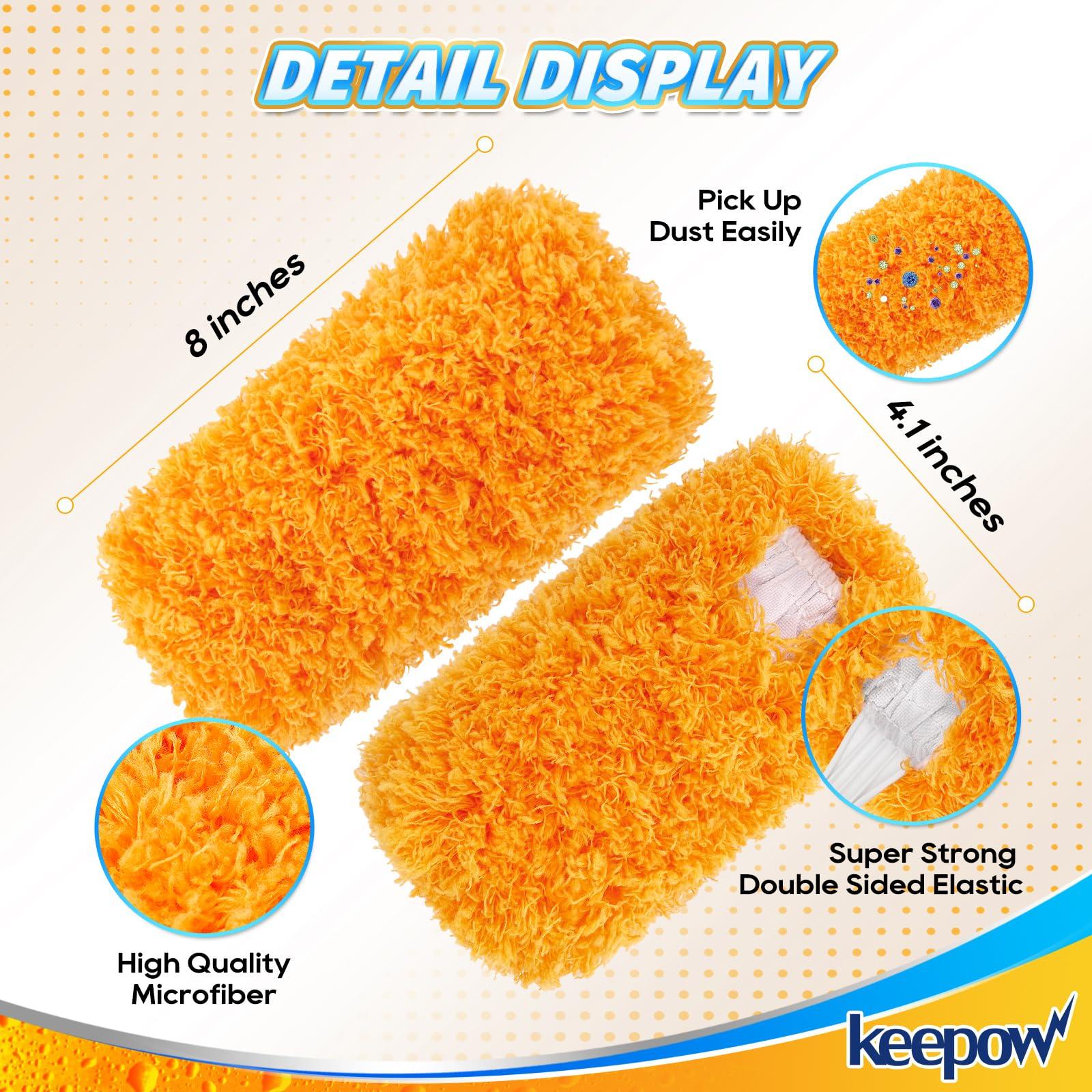 KEEPOW KEEPOW Reusable Microfiber Mop Pads Compatible with Swiffer Sweeper XL Mop & Swiffer Hand Duster