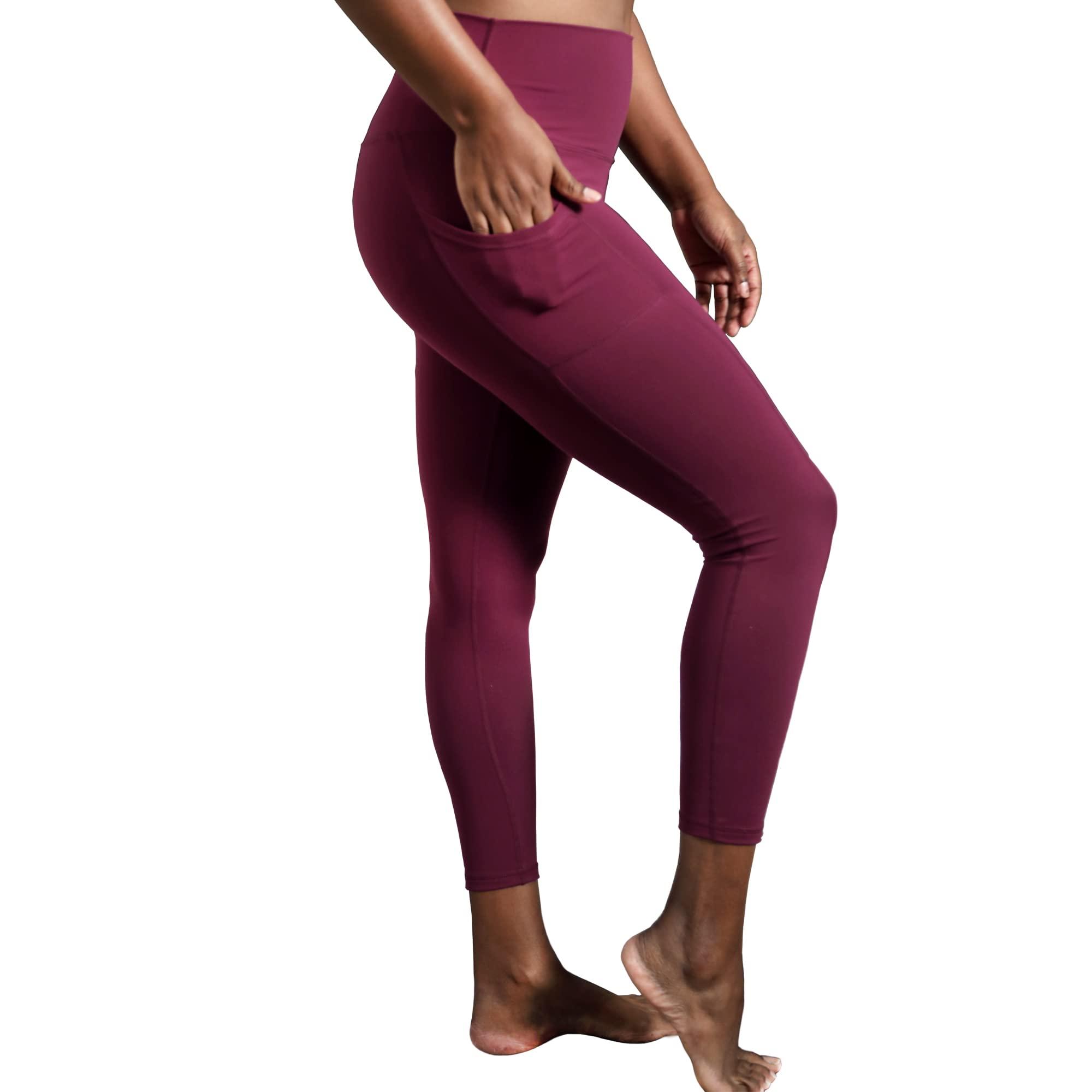 LUMANA LUMANA Leakproof Womens Leggings: Bladder Control Athletic Bottoms - Leggings with Pockets Designed with Built-in Bladder Leakage Pads for Women, 22" Inseam (Plum, 3X)