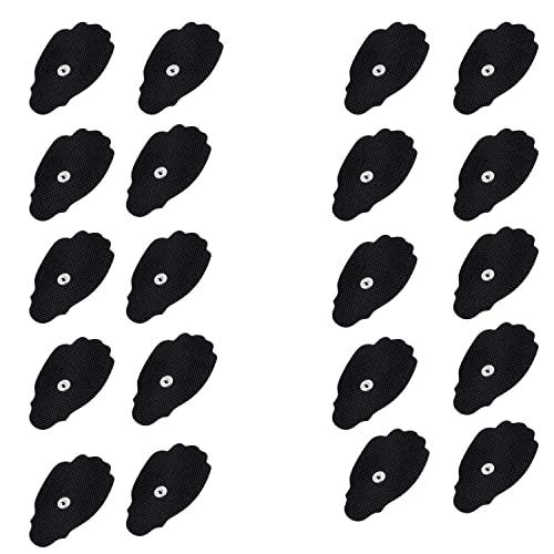 MedTens MedTens 20 Pads (10pairs) Tens Electrodes Replacements Pads for Tens Unit Snap Tens Unit Electrodes Replacement Massage Pads Latex Free,Black