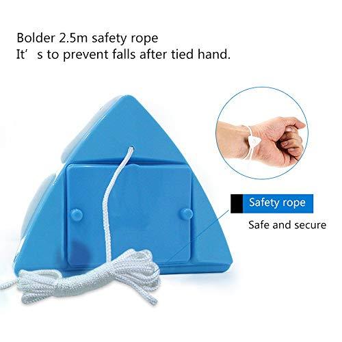 KOKITEA KOKITEA Double-Sided Window Cleaner Glass Wiper Magnetic Cleaning Tools, 5-Gears Adjustable Magnetic Glider Washing Brush Tools, for High-Rise Double Car Glazed Windows Thickness 0.3"-1.2" (Blue)