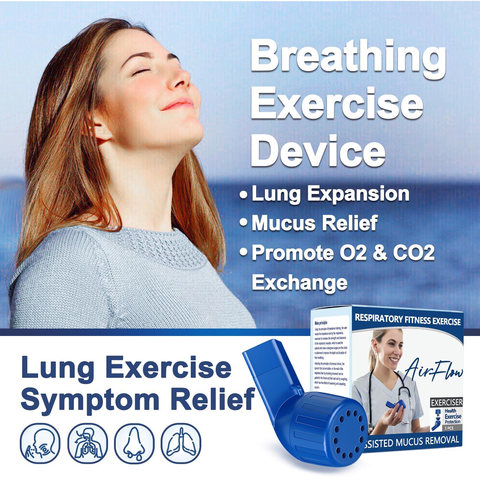 TyeinGo Lung Exerciser, Acapell Flutter Valve Device, Mucus Clearance and Lung Expansion Device, Breathing Trainer for Lung Recovery | Natural Expiratory Exerciser