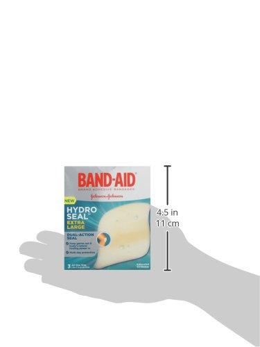 Band-Aid Band-Aid Brand Hydro Seal Adhesive Hydrocolloid Gel Bandages for Wound Care & Blister Relief, All Purpose Waterproof & Shower Proof Blister Pad, Sterile & Long-Lasting, Extra Large, 3 ct