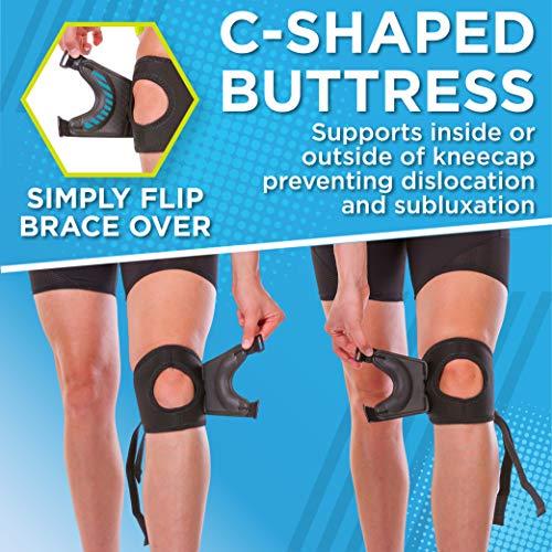 BraceAbility BraceAbility Short Patellar Tracking Knee Brace - Pull-On Running, Exercise, Athletic Support Stabilizer for Post Kneecap Dislocation, Tendonitis, Patellofemoral Pain and MCL/LCL Injuries (Small)
