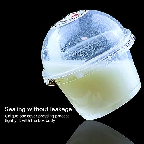 Coobbar Dessert Cups with Dome Lids,50 Pack Dessert Cups with Lids Plastic Dessert Cups, Disposable Party Cups Disposable Snack Bowls for Ice Cream, Cake, Fruit, Parfait, Pudding and Jello Shot (10 OZ)