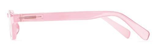 Incredible Bargains The Shay Colorful Semi-Rimless Half Reader Reading Glasses, 3.00 Pink