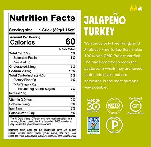 Chomps Chomps Variety Trial Pack, Grass Fed and Free Range Beef & Turkey Sticks, 8 Flavor Pack - Keto, Paleo, Whole30