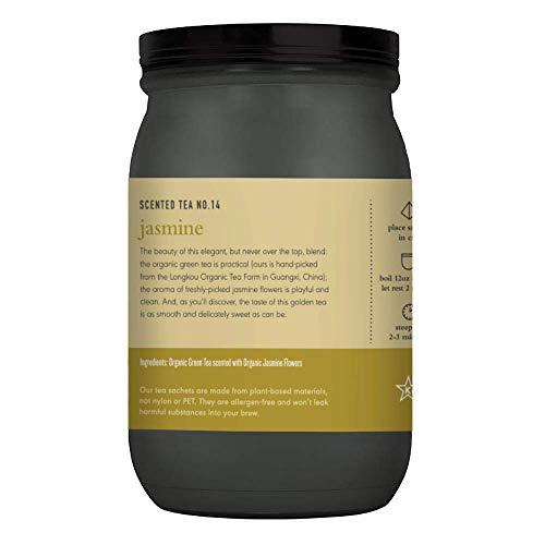 Paromi Paromi Jasmine Organic Green Tea, Signature Jar, 15 Count