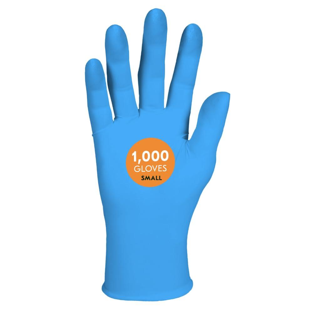 KLEENGUARD Kleenguard G10 2Pro Blue Nitrile Gloves (54423), 6 Mil, Ambidextrous, Touchscreen Compatible, L (100 Gloves/Box)