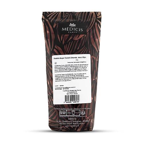 MEDICIS Medicis Premium Candied Almond Dragees (French Jordan Almonds) Sugar Coated Candies Ideal as a Party Favor for Weddings and Baby Showers 75 count bag 8.8oz (Pink)