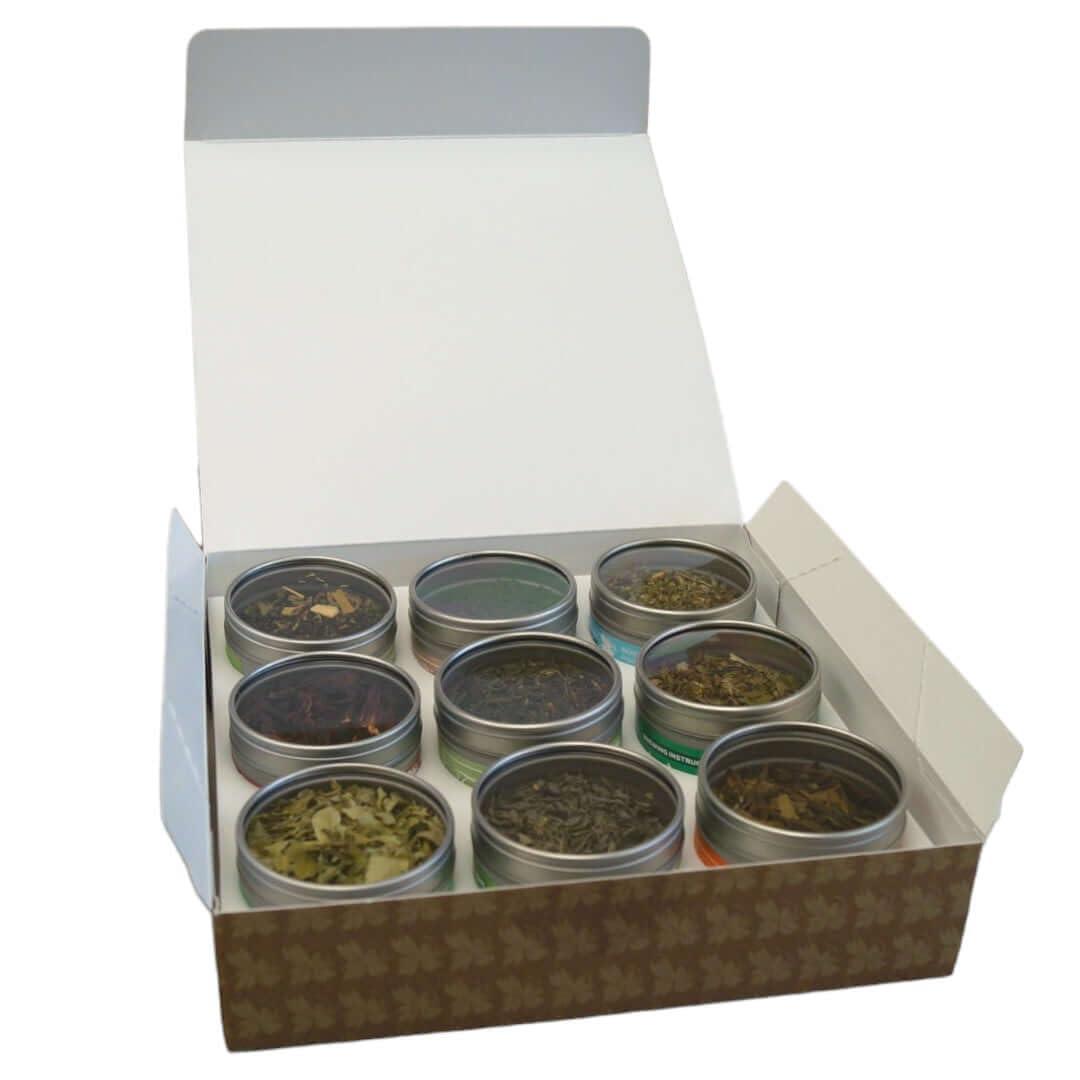 Heavenly Tea Leaves Heavenly Tea Leaves 9 Flavor Variety Pack, Loose Leaf Tea Sampler Gift Set (Approx. 90 Cups of Tea) - High to No Caffeine, Great Hot or Iced, Assortment of Green, Herbal, Black, & White Teas
