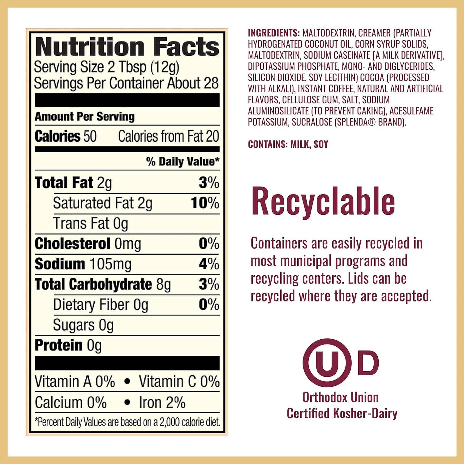 Hills Bros Hills Bros. Flavor Coffee (Sugar-Free Double Mocha, 12 Ounce (Pack of 8)