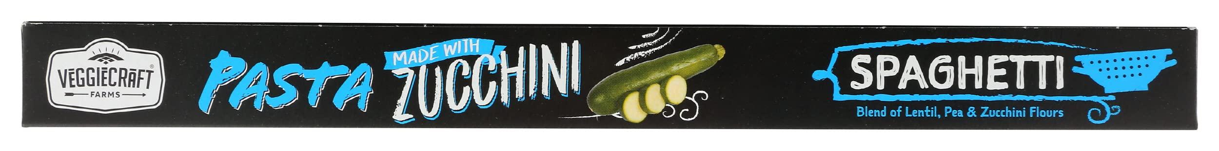 Veggiecraft Farms Veggiecraft Farms Spaghetti Pasta - Gluten Free, Thin Pasta Noodles, Made with Zucchini, Lentil & Peas, Low Carb, High Protein, Vegan, Healthy Pasta, Plant Based, High Fiber, Non-GMO - 8 Ounce