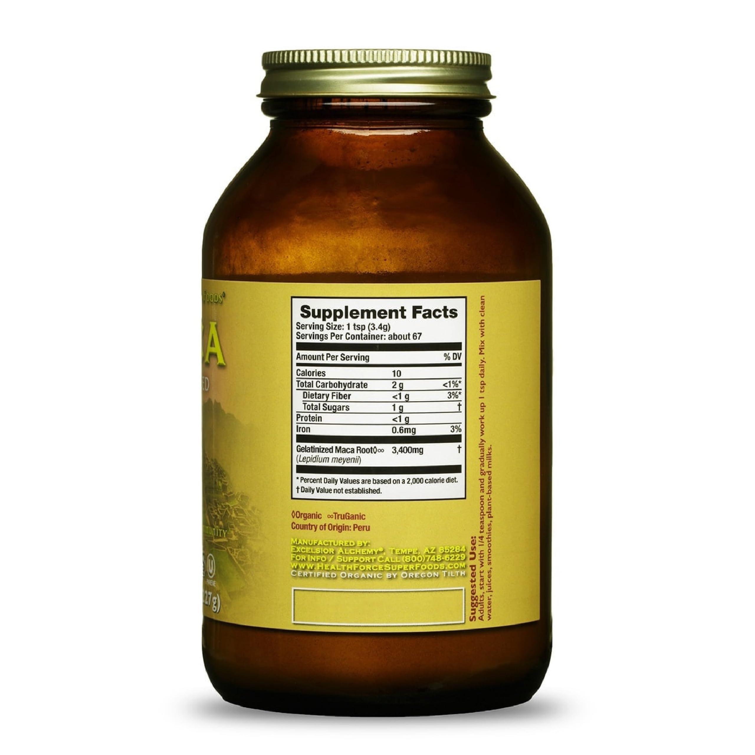 HEALTHFORCE SUPERFOODS Healthforce Superfood Gelatinized Maca - 8 Oz Powder