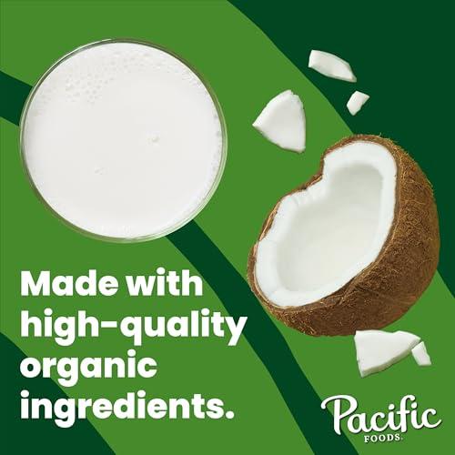 Pacific Foods Pacific Foods Organic Unsweetened Coconut Milk, Plant Based Milk, 32 oz Carton (Pack of 2)