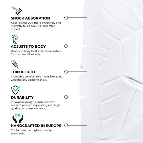 Gamepatch Gamepatch Knee Pads | Compression Sleeve Joint Protection | Shock Absorbing Technology | Men Women Kids, White, Size XXL