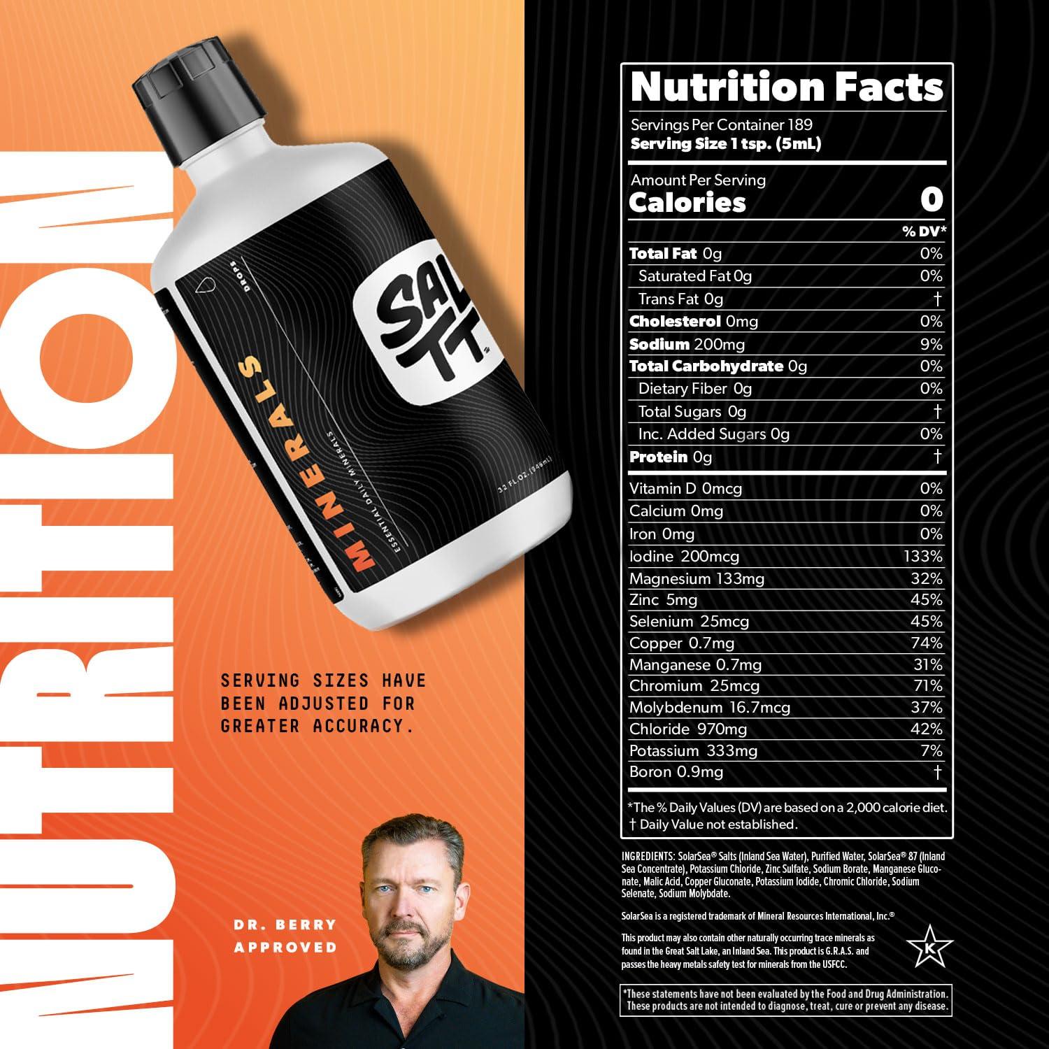 Keto Chow Keto Chow - Daily Minerals Drops - Promotes Electrolyte Balance - Copper, Magnesium, Chromium, Zinc, Boron, Selenium - Zero Sugar - Keto Friendly - Gluten Free - Vegan - Non GMO - Travel Size - 32 oz