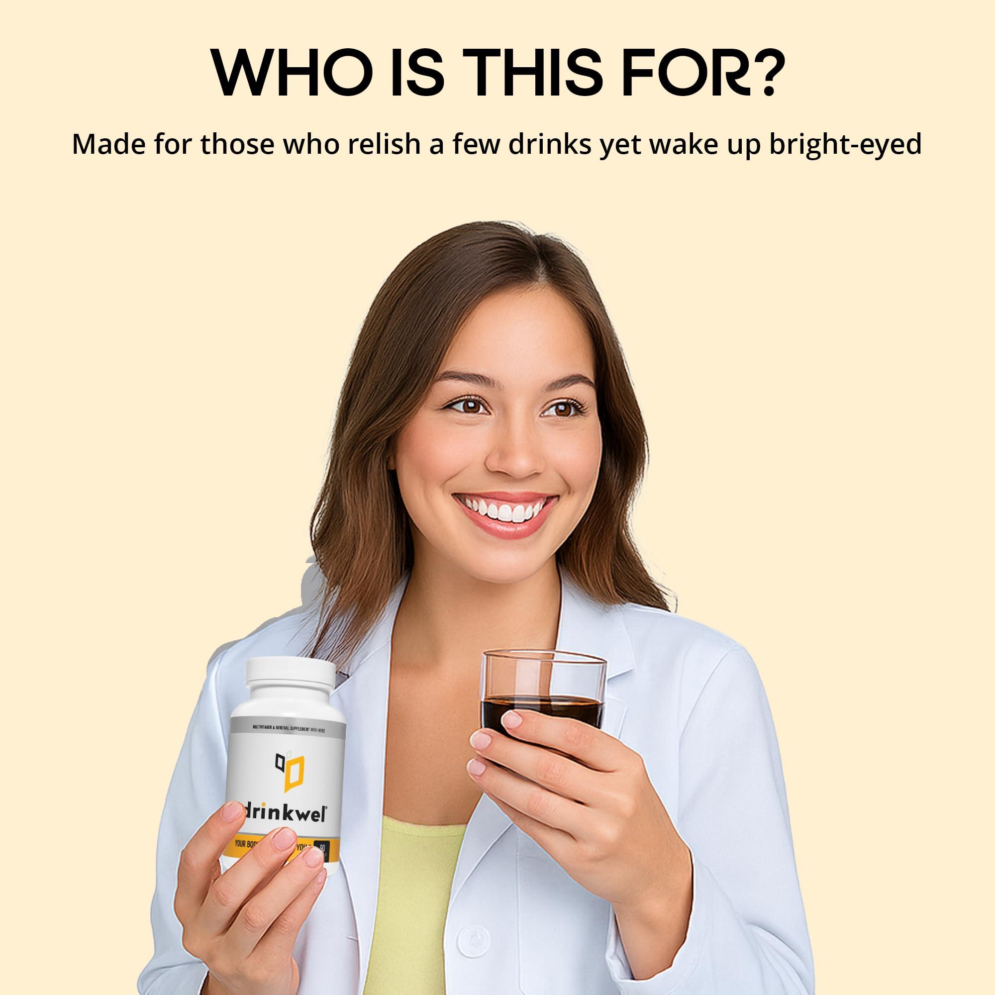 drinkwel drinkwel Better Mornings - Premium Multivitamin Supplement - Liver Cleanse, Detox, Immune Support- Milk Thistle, Vitamin C, Zinc, Magnesium - 30 Count