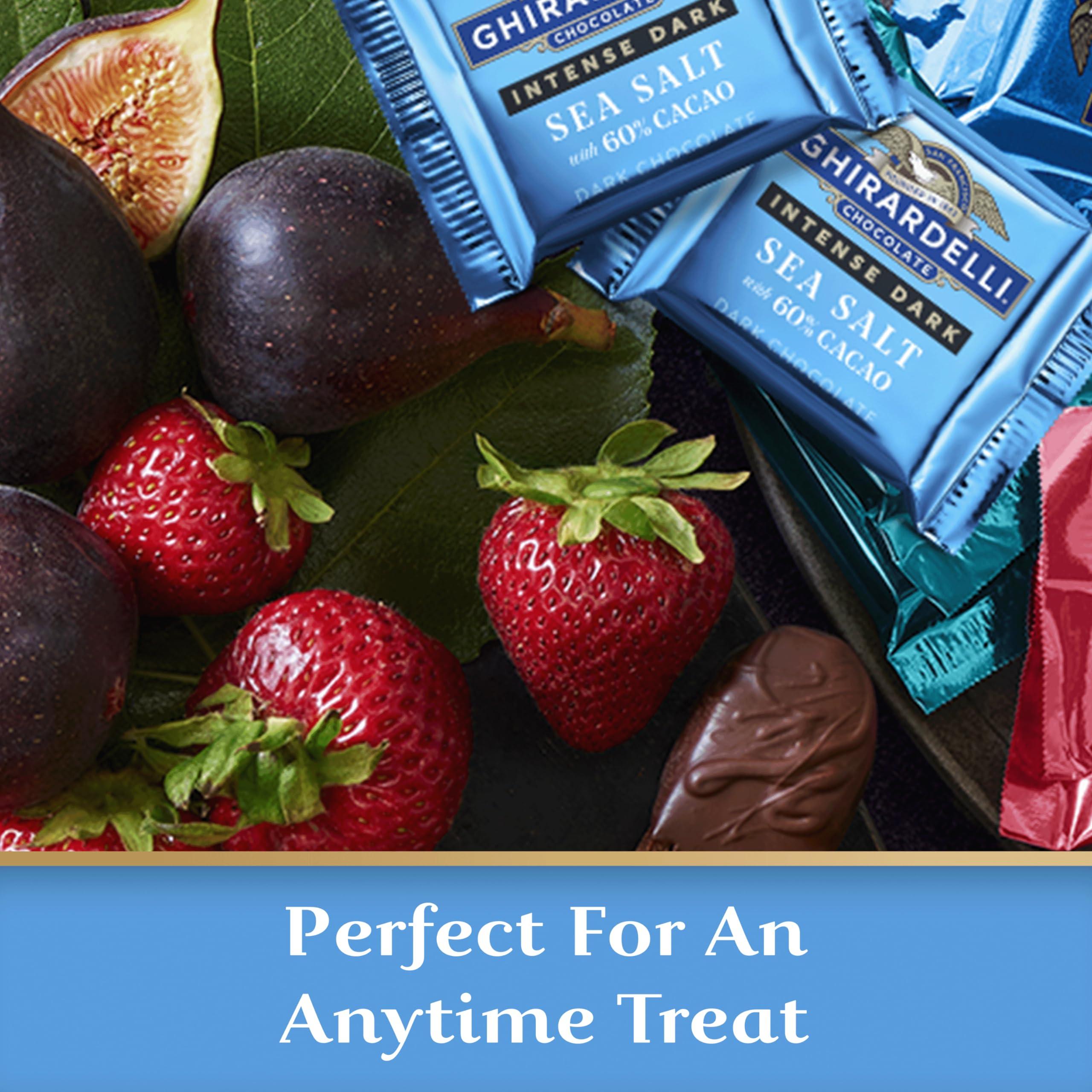 Ghirardelli Chocolate Company GHIRARDELLI Intense Dark Chocolate Squares, Sea Salt 60% Cacao, 4.1 Oz Bag