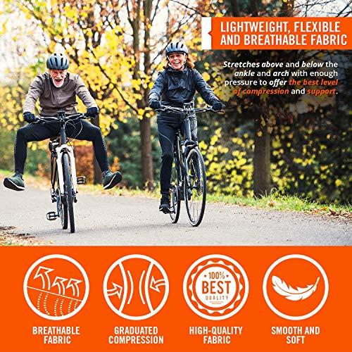 Mava Sports Mava Sports Ankle Brace Support Sleeves Pair - Plantar Fasciitis Compression Socks, Relieve Achilles Tendonitis, Joint Pain, Sprained Ankle - Faster Injury Recovery - Walking, Running Sport