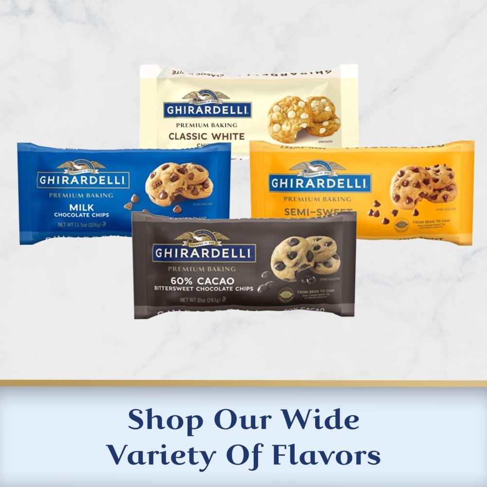 Ghirardelli Chocolate Company GHIRARDELLI Classic White Premium Baking Chips, 11 OZ Bag (6 Bags)