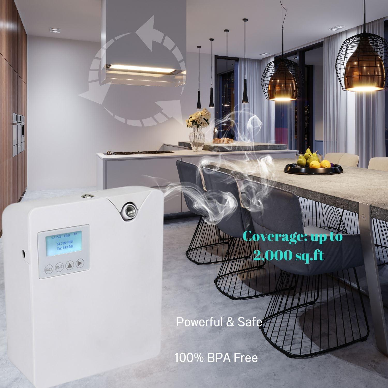 USMLMOOT USMLMOOT Smart Scent Air Machine for Home - Waterless Essential Oil Diffuser with Cold Air Diffusion Technology, HVAC Scent Diffuser 300ml for Large Room, Professional Atomizing Cover Up to 2,000 SF.