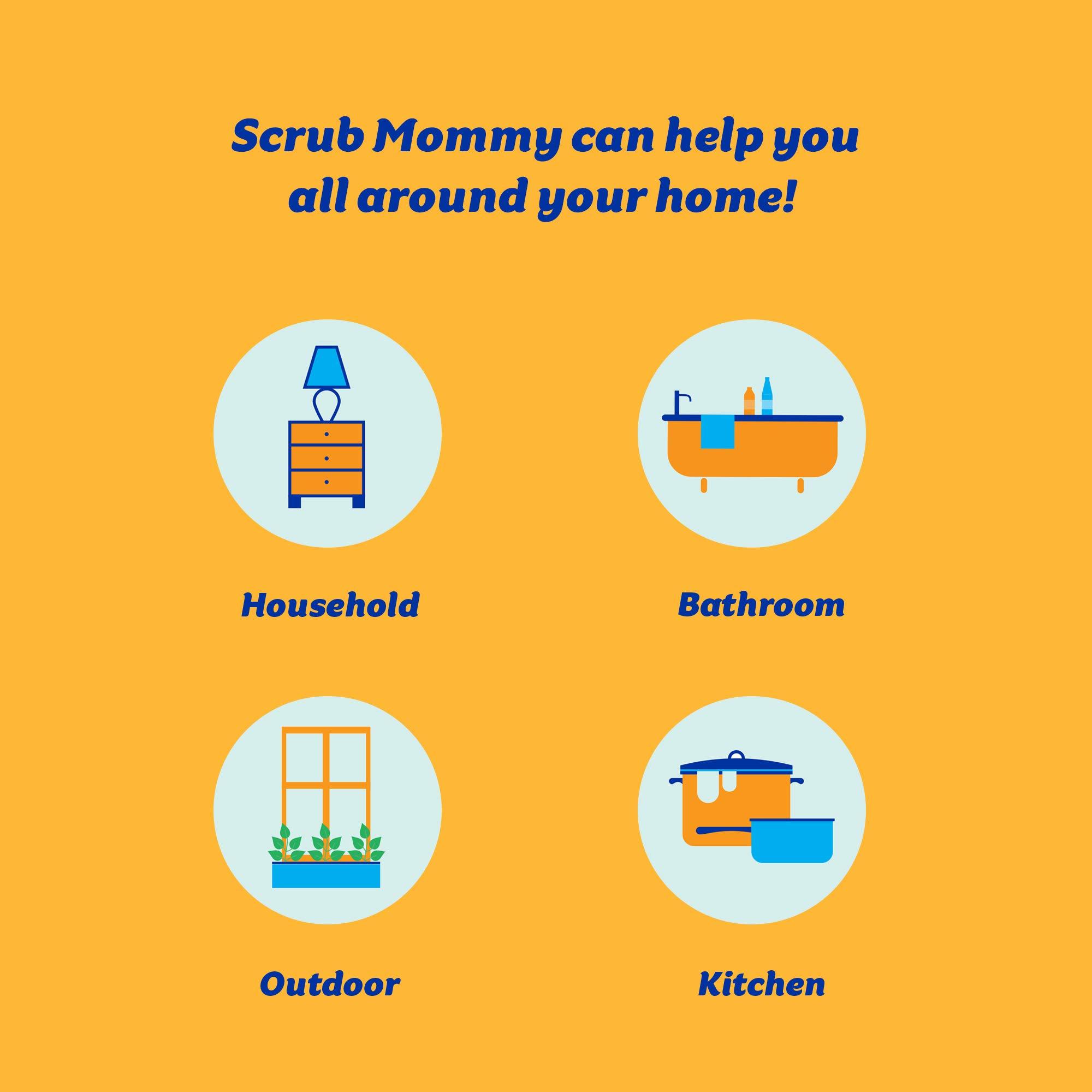 Scrub Daddy Scrub Daddy Sponge Set - Scrub Mommy Power Flower Dual- Sided Sponge and Scrubber - Non Scratch Sponge for Dishes and Home, Odor Resistant, Firm in Cold Water Soft in Warm , Multi-Surface 3 ct