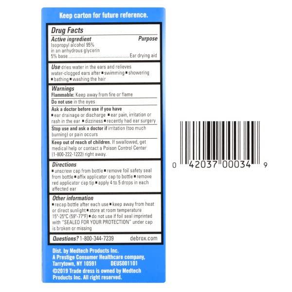 Debrox Debrox Swimmer's Ear Drying Drops for Adults & Kids, 1 Fl oz. (Pack of 2)