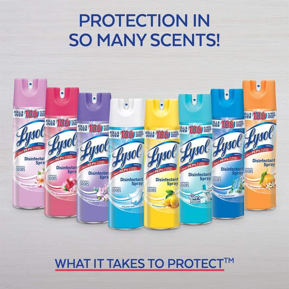 Lysol Lysol Disinfectant Spray, Crisp Linen, 19 Ounce (Pack of 12)