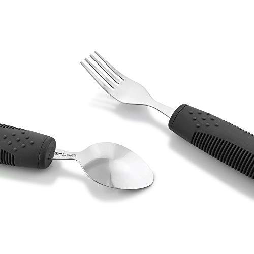 Celley Celley Adaptive Utensils for Elderly, Arthritis, Parkinsons and Handicapped, Non-Weighted, 4 Pcs Set