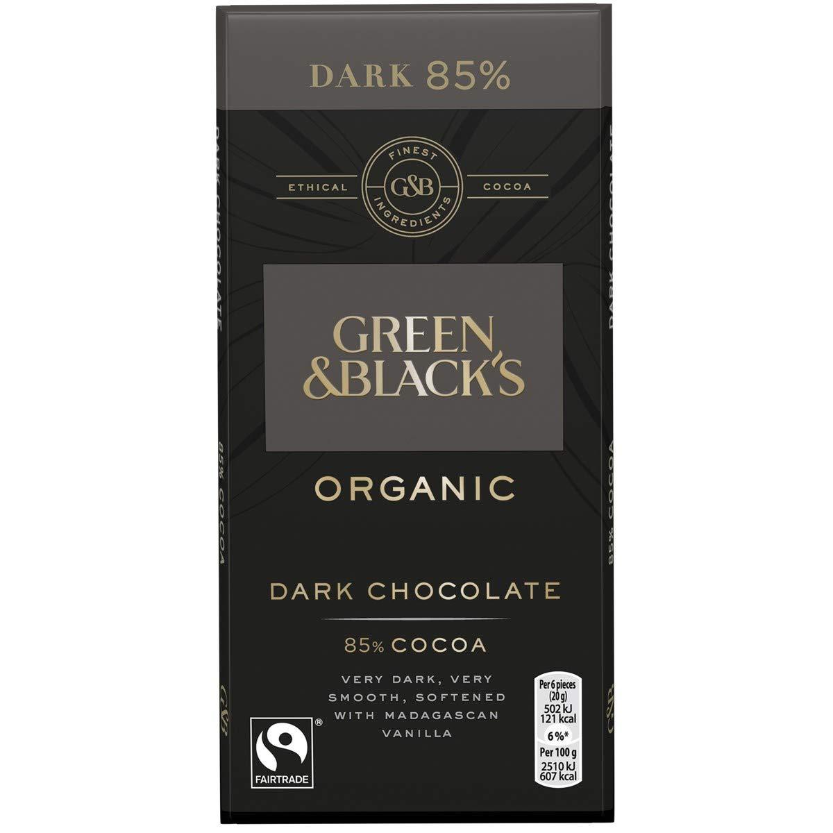 Green & Black's Green & Black's Organic 85% Dark Chocolate Candy Bars, 3.52 Ounce (Pack of 6)