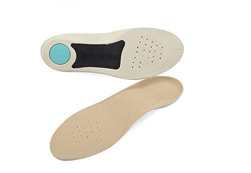 LLIMUE LLIMUE 2 Pieces Orthotic Insoles for Plantar Fasciitis with Arch Support Shock Absorption,White,L