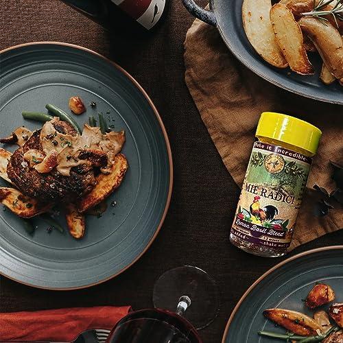 Mie Radici Mie Radici Variety Pack of Spices Blends - Fresh Dried Herbs - No Salt or Chemicals Added - Comes in Various Flavors | Original Sicilian Spice, Award Winning Pizza Blend, Sicilian Meatball Blend (Lemon Basil + Meatball + Sicilian + Pizza Sauce)