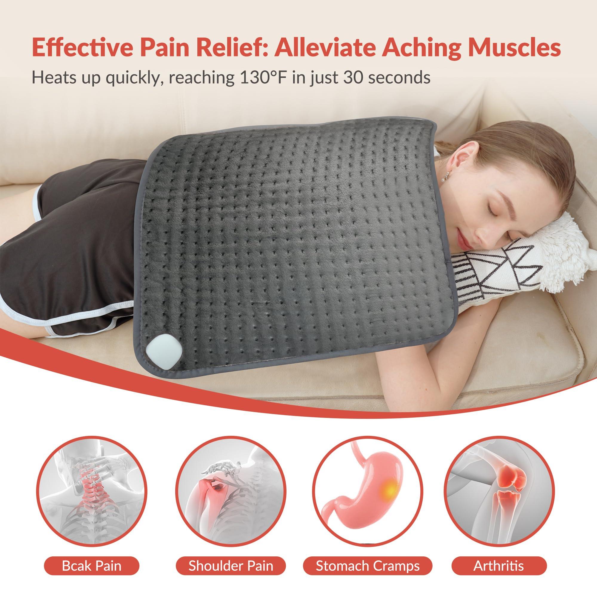 COMFIER COMFIER Massage Seat Cushion with Heat,10 Vibration Motors Seat Warmer & 2-in-1 Heating pad for Back Pain Relief & Foot Warmer