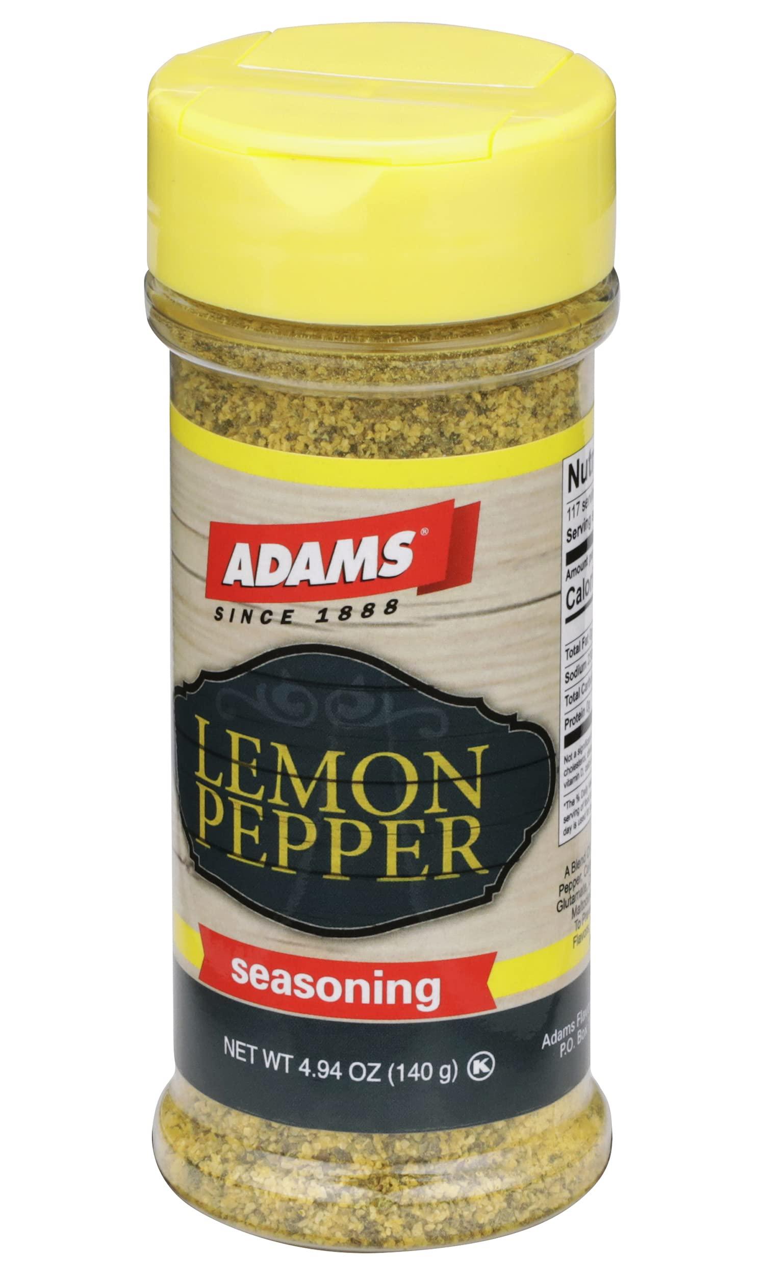 Adams Extract Adams Lemon Pepper Seasoning, 4.94 Ounce Bottle (Pack of 6)