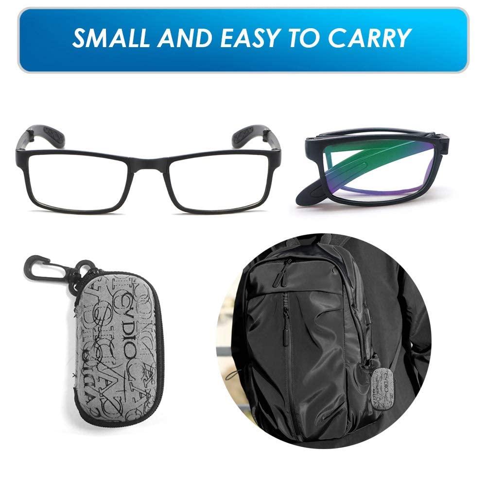 LUFF LUFF 4 Pcs Folding Reading Glasses men women - Simple Presbyopic Glasses Combination Blue Light Blocking Portable Reader(1.5X)