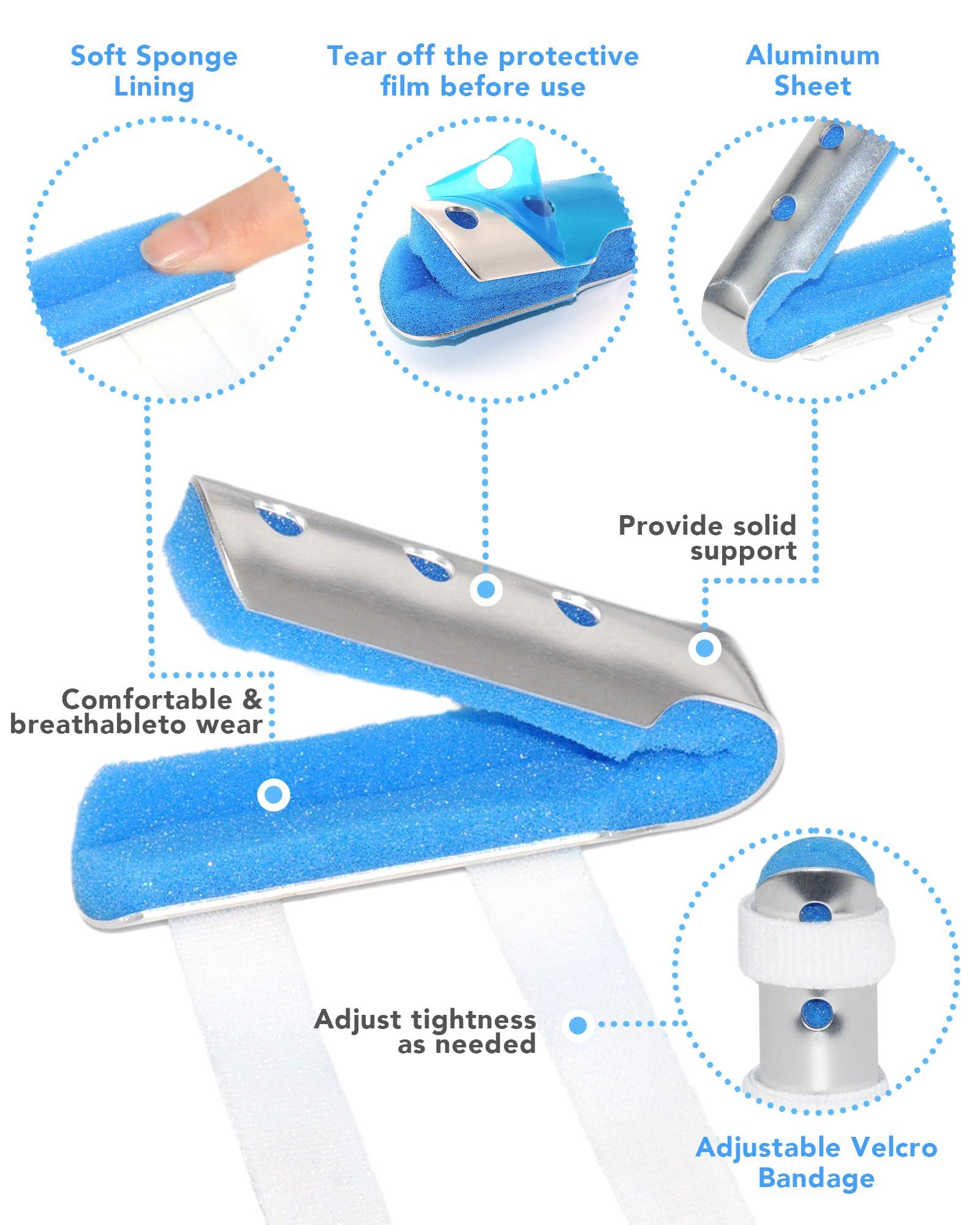 TAROYQASUL TAROYQASUL 6pcs Finger Splint Middle Finger, Medium Size Finger Brace Stabilizer for Broken Fingers, Finger Splints for Arthritis to Straighten Pinky Pointer Thumb Ring