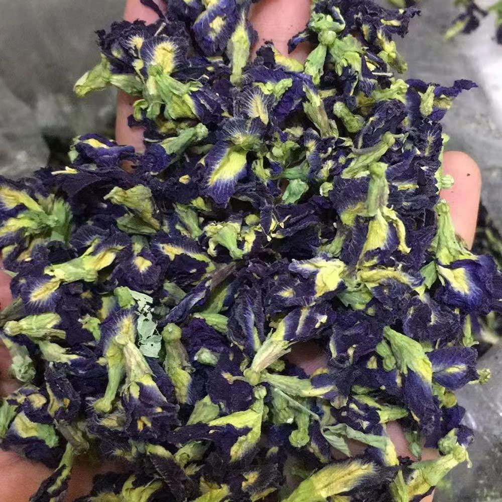 Generic Organic Butterfly Pea/Buttrfly Pea Flower/Blue Butterfly Pea Pure Dried Clitoria Kordofan Pea Dok Anchan Die Dou Hua Blue Butterfly,Butterfly Blue Flower (16 oz)