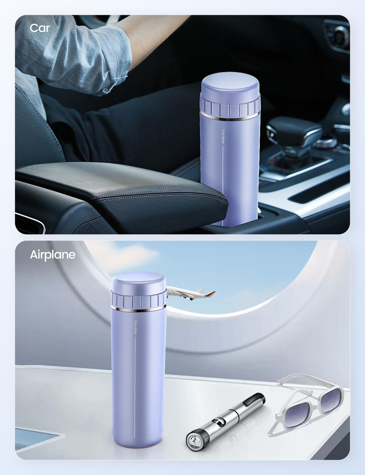 Vaydeer VAYDEER Insulin Cooler Travel Case, Medication Cooler for Travel [Double Lids] [Large Contact Area] [Uniform Temperature] Insulin Pen Cooler TSA Approved for Medications Carry (Purple)