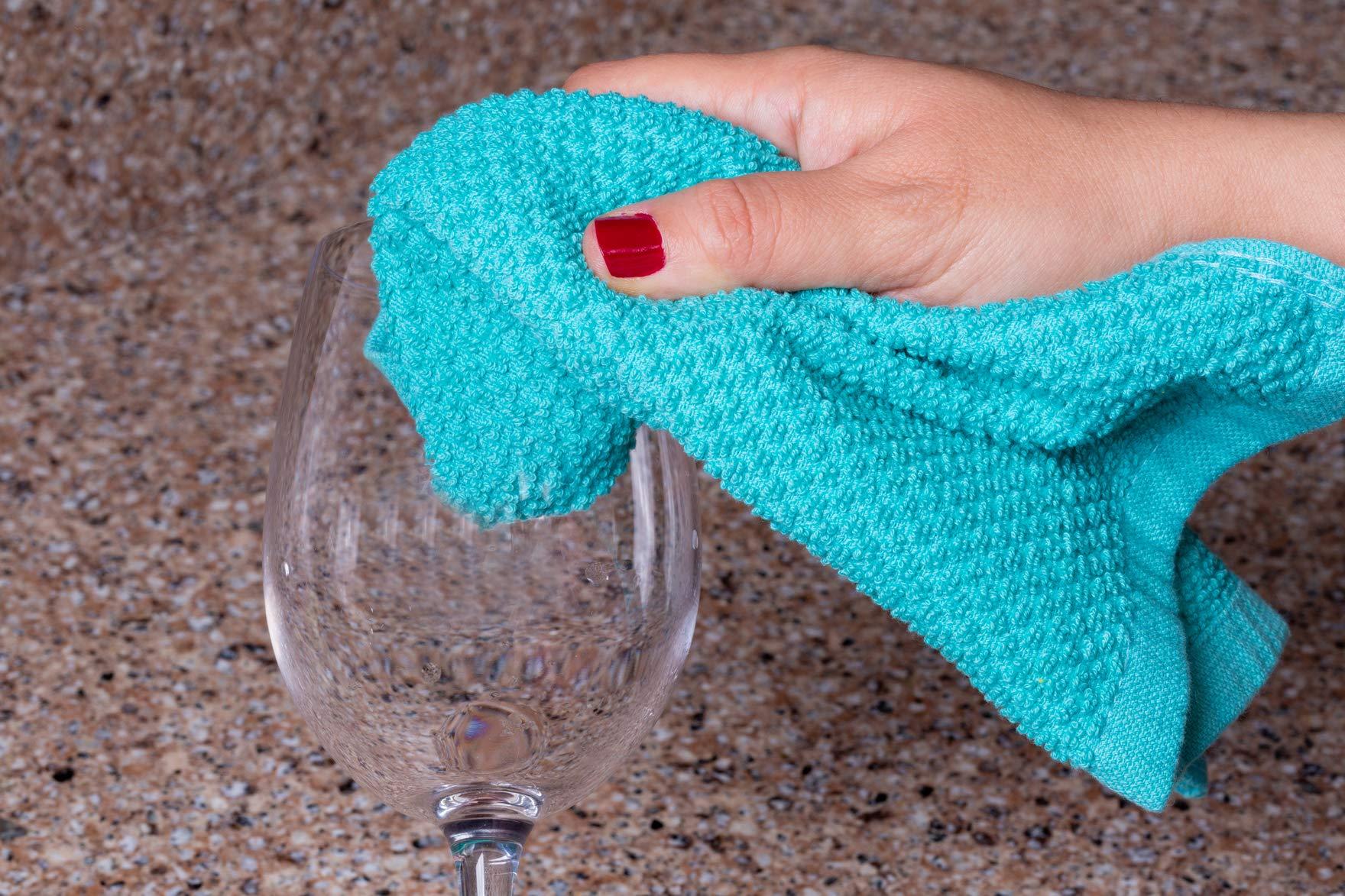 Living Fashions Living Fashions 8 Pack Dish Cloths for Washing Dishes - 100% Cotton Absorbent Dish Towels Size 12\" x 12\" - Perfect Dish Rags for Washing Dishes - Kitchen Rags and Washcloths for Dishes