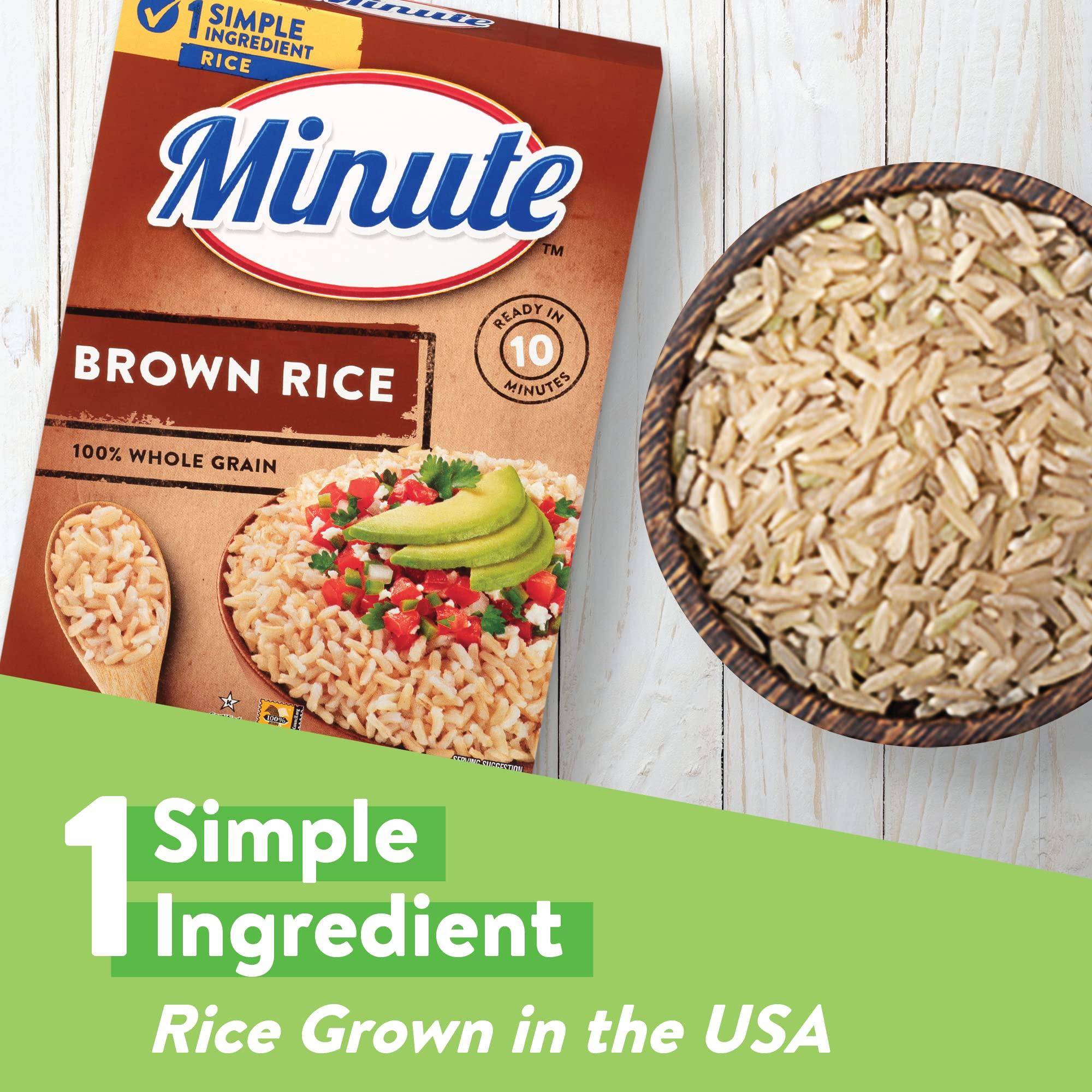 Minute Minute Brown Rice, Instant Brown Rice for Quick Meals, 28-Ounce Box (Pack of 4)