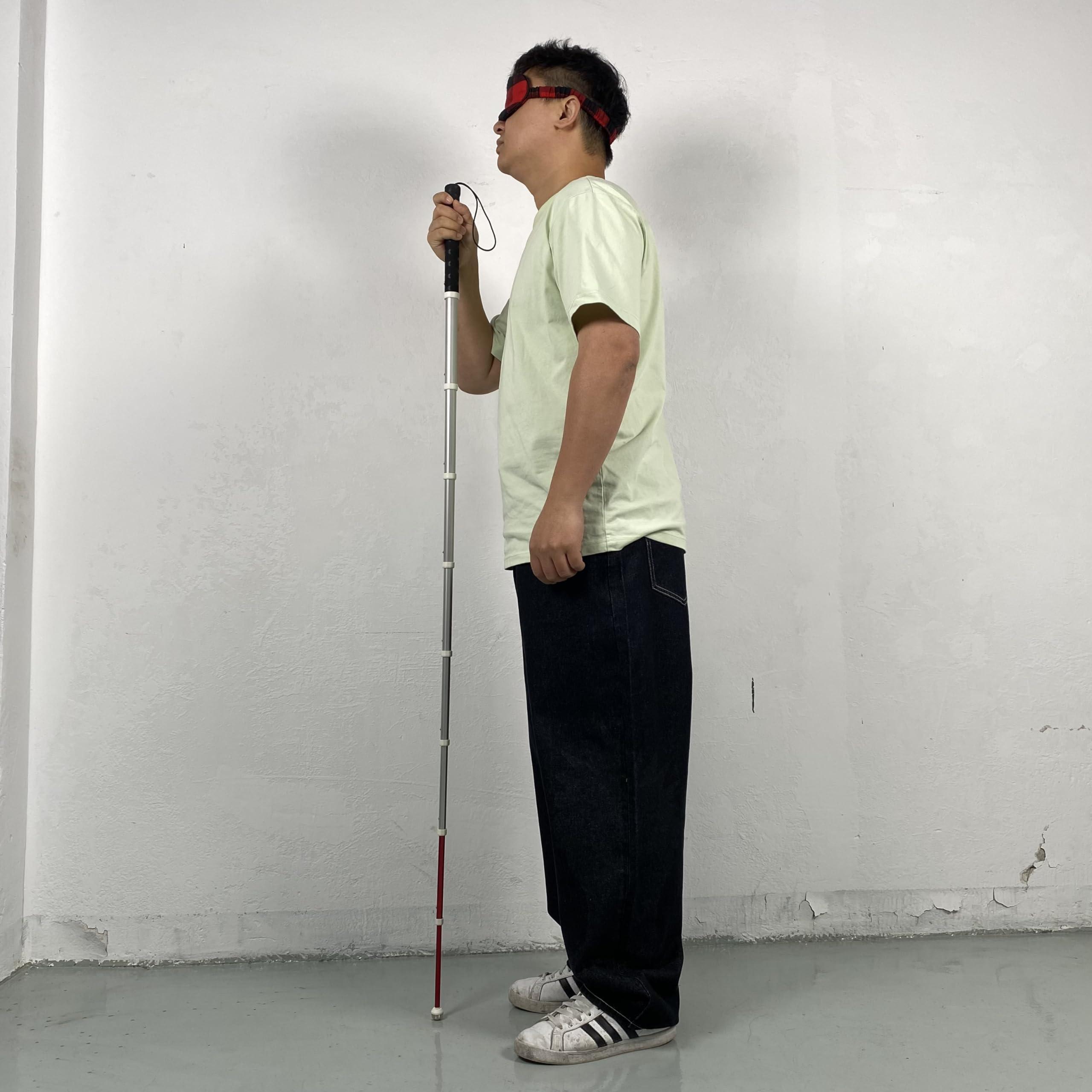 Rooyi ROOYI Portable extendable Cane Retractable Blind Stick for Walking Telescopic Cane for Vision impaired (59inch)