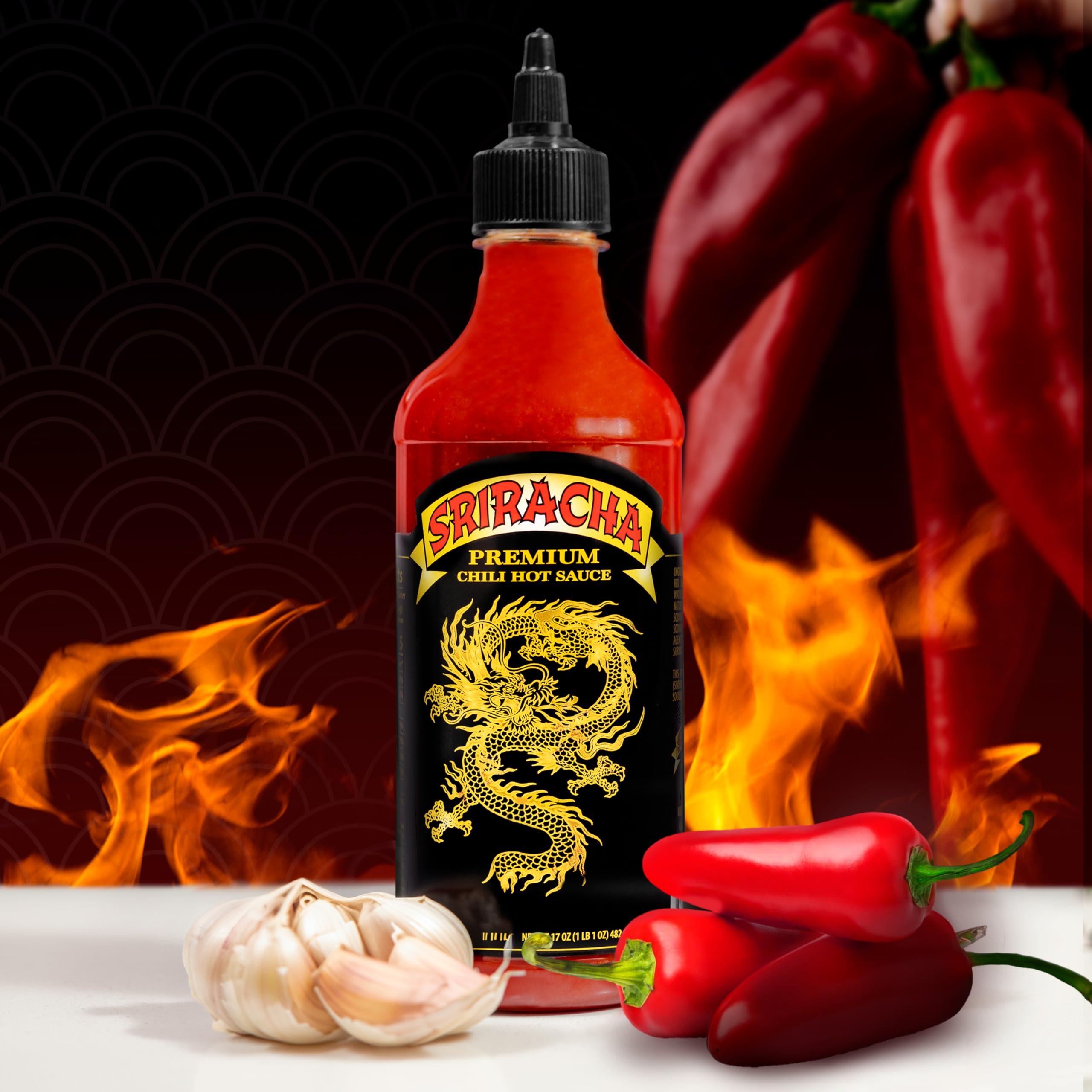 Underwood Ranches Underwood Ranches Limited Edition Dragon Sriracha Sauce - Hot Sauce, Perfect for Spicing Up Any Dish! - Made from Red Jalapeno Peppers That Started the Sriracha Movement, 17 oz - 2 Pack