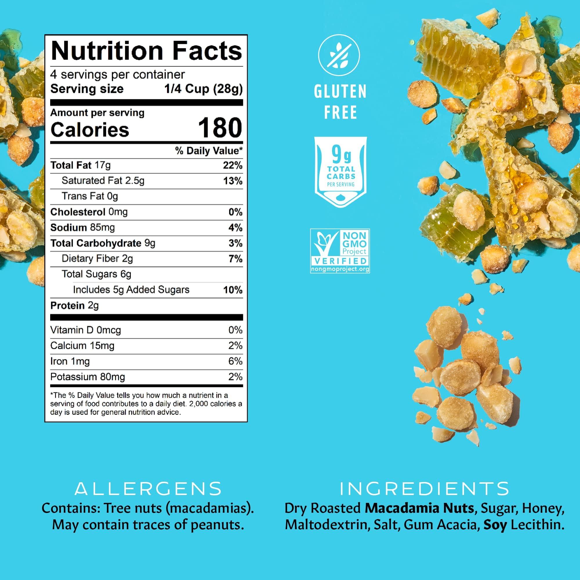 Mauna Loa Mauna Loa Premium Hawaiian Roasted Macadamia Nuts, Honey Roasted Flavor, 4 Oz (Pack of 6)