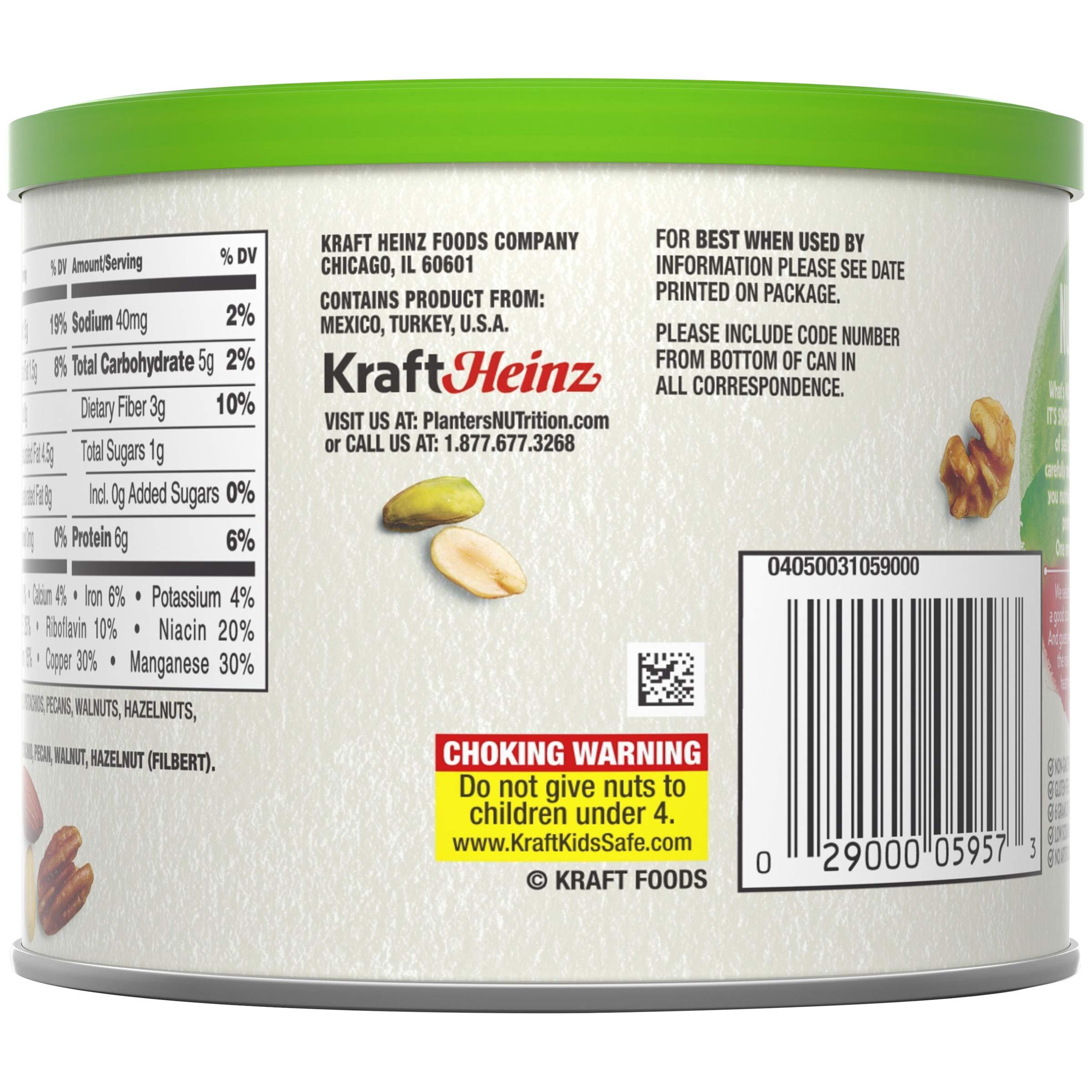 Planters Planters NUT-rition Heart Healthy Nut Mix with Peanuts (Almonds, Pistachios, Pecans, Walnuts, Hazelnuts & Sea Salt, 6 ct Pack, 9.75 oz Canisters)