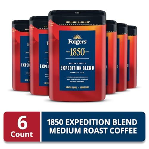 Folgers Folgers 1850 Expedition Blend Medium Roast Ground Coffee, 12 Ounce (Pack of 6)