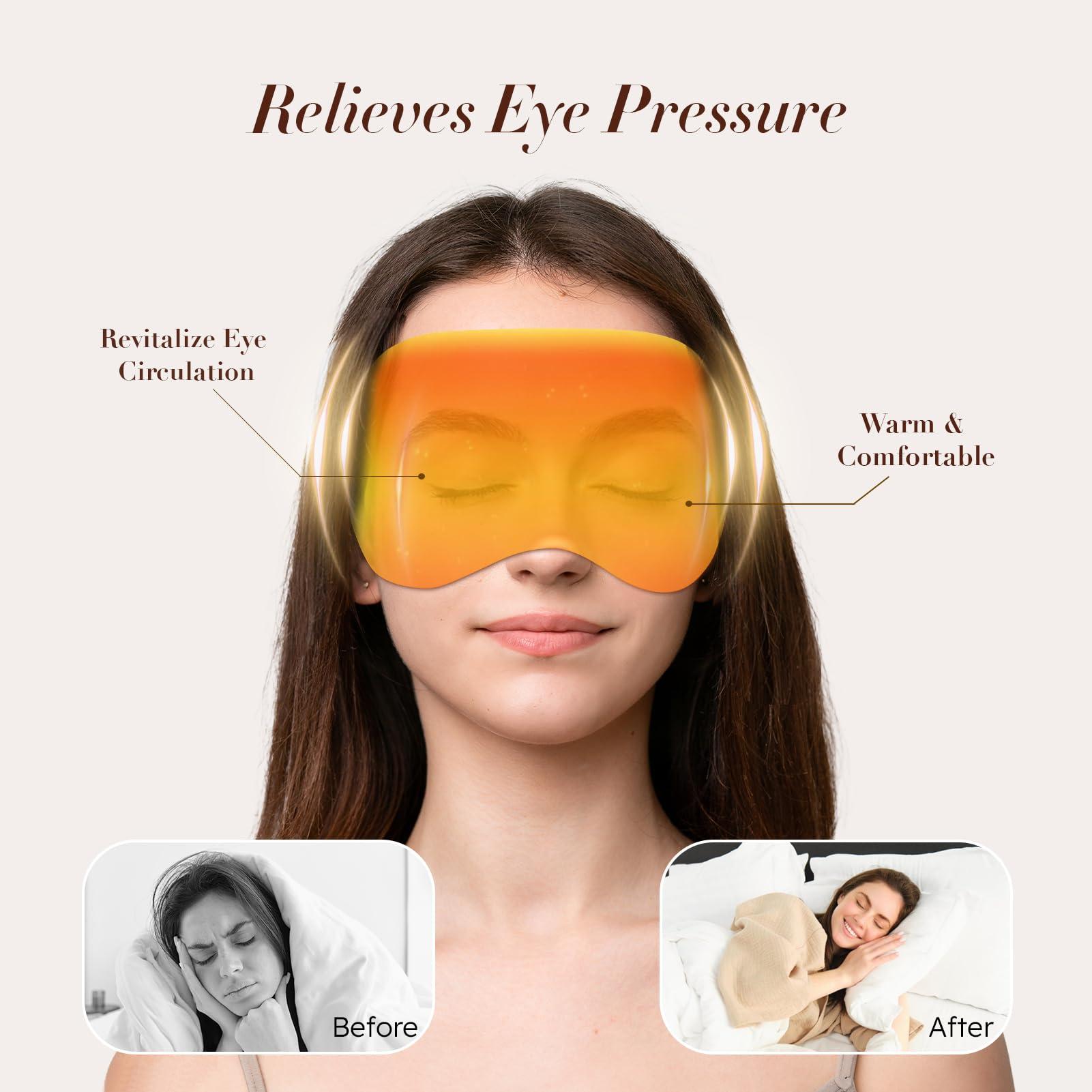 MUSICOZY MUSICOZY Heated Eye Mask Bluetooth 5.2 Headband Sports Sleep Headband Headphones, Wireless Music Sleeping Headphones Sleep Eye Mask Earbuds for Workout Running Insomnia Travel Yoga Cool Gadgets