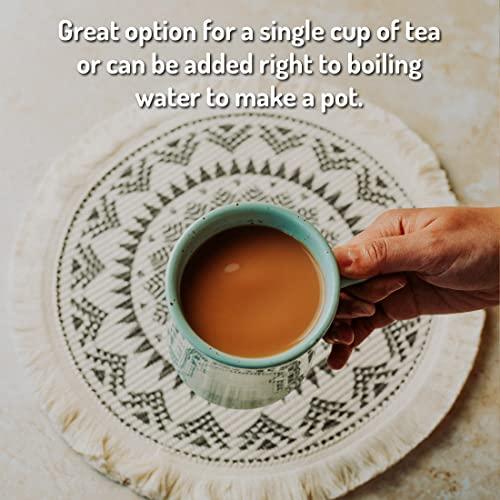 Tea India Tea India Masala Chai Tea Flavorful Blend Of Black Tea & Natural Ingredients Strong Full-Bodied Traditional Indian Caffeinated Tea 80 Round Teabags Pack of 6